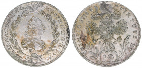 Joseph II. 1780-1790 als Mitregent
10 Kreuzer, 1774 H/S-C. sehr seltenes Prachtexemplar
Günzburg
3,88g
Herinek 250
stfr-