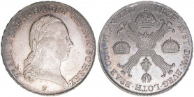 Franz II. (I.) 1792-1835
Taler, 1796 F. Hall
29,63g
MT1381
vz/stfr
