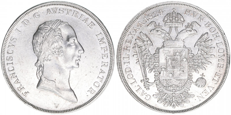 Franz (II.) I. 1792-1835
Scudo, 1824 V. Venedig
26,04g
J.228
vz+