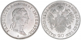 Franz II. (I.) 1792-1835
20 Kreuzer, 1831 A. Wien
6,59g
ANK 48
stfr