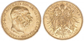 Franz Joseph I. 1848-1916
10 Kronen, 1911. mit ST.SCHWARTZ
Wien
3,39g
ANK 23
vz/stfr