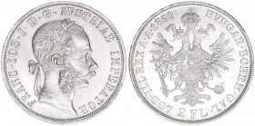 Franz Joseph I. 1848-1916
2 Gulden, 1891. Wien
24,69g
ANK 37
vz/stfr