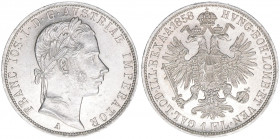Franz Joseph I. 1848-1916
1 Gulden, 1858 A. Wien
12,33g
ANK 28
vz/stfr