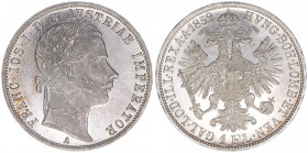 Franz Joseph I. 1848-1916
1 Gulden, 1859 A. Wien
12,33g
ANK 28
stfr