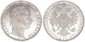 Franz Joseph I. 1848-1916
1 Gulden, 1861 A. Wien
12,29g
ANK 28
stfr-