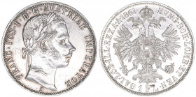 Franz Joseph I. 1848-1916
1 Gulden, 1861 A. Wien
12,32g
ANK 28
vz+