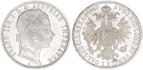 Franz Joseph I. 1848-1916
1 Gulden, 1860 A. Wien
12,32g
ANK 28
stfr