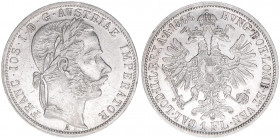 Franz Joseph I. 1848-1916
1 Gulden, 1866 A. Wien
12,26g
ANK 29
vz-