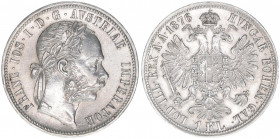 Franz Joseph I. 1848-1916
1 Gulden, 1876. Wien
12,35g
ANK 31
vz+