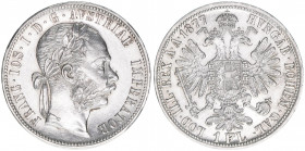 Franz Joseph I. 1848-1916
1 Gulden, 1877. Wien
12,32g
ANK 31
vz/stfr
