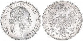 Franz Joseph I. 1848-1916
1 Gulden, 1878. Wien
12,30g
ANK 31
kl.Rf.
vz/stfr