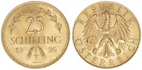 25 Schilling, 1926
Gold. 5,88g
ANK 3
vz/stfr