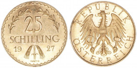 25 Schilling, 1927
Gold. 5,89g
ANK 3
vz/stfr