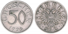 50 Groschen, 1936
Kupfer-Nickel. Wien
5,57g
ANK 16
vz