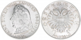 Sondergedenkmünze
2 Schilling, 1936. Prinz Eugen von Savoyen
Wien
12,08g
ANK 31
vz/stfr