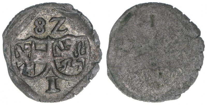 Johann Jakob Khuen von Belasi 1560-1586
Erzbistum Salzburg. Pfennig, (15)82. äuß...