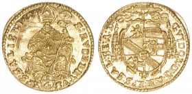 Guiodobald Graf Thun-Hohenstein 1654-1668
Erzbistum Salzburg. 1/4 Dukat, 1659. Salzburg
0,86g
Zöttl 1783, Probszt 1467
vz