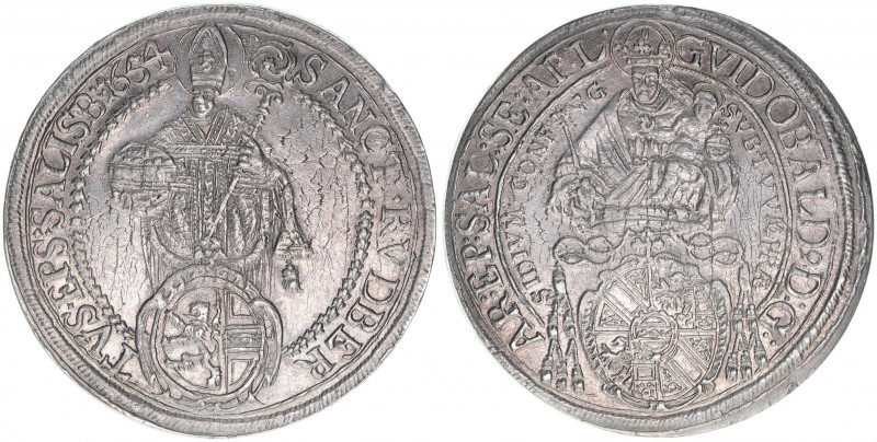 Guiodobald Graf Thun-Hohenstein 1654-1668
Erzbistum Salzburg. Taler, 1654. Salzb...