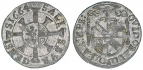 Guiodobald Graf Thun-Hohenstein 1654-1668
Erzbistum Salzburg. 1 Kreuzer, 1664. Salzburg
0,80g
Zöttl 1843, Probszt 1521
ss/vz