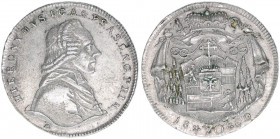 Hieronymus Graf Colloredo 1772-1803
Erzbistum Salzburg. 20 Kreuzer, 1800. Salzburg
6,70g
Zöttl 3293, Probszt 2498
vz