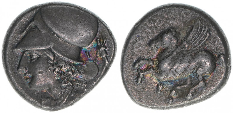 Korinth
Griechen. AR Stater, 345/307 BC. Pegasus Nach links - Athenakopf mit kor...
