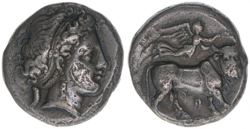 Kampanien Neapolis
Griechen. Didrachme, 3225-241 BC. Nymphenkopf - androkephaler...