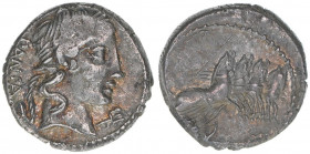 C.Vibius C.f.Pansa 90 BC
Römisches Reich - Republik. Denar, 90 BC. Rom
4,00g
Cra.342/5b, RRC 684
ss