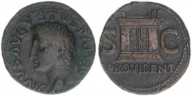 Augustus 27 BC-14 AC
Römisches Reich - Kaiserzeit. As/Dupondius?. PROVIDENT SC
10,91g
BMC 146, C.228
ss/vz