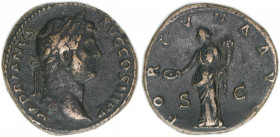 Hadrianus 117-138
Römisches Reich - Kaiserzeit. Sesterz. FORTVNA AVG S-C
28,03g
Kampmann 32.187
ss-