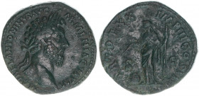 Marcus Aurelius 161-180
Römisches Reich - Kaiserzeit. Sesterz. TR POT XX IMP III COS III
Rom
24,40g
RIC 923
ss/vz