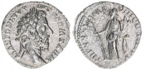 Marcus Aurelius 161-180
Römisches Reich - Kaiserzeit. Denar. TR P XXX COS VIII COS III
Rom
2,93g
Kampmann 37.157
ss-