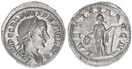 Gordianus III. Pius 238-244
Römisches Reich - Kaiserzeit. Denar. LAETITIA AVG N
Rom
3,13g
RIC 113,
stfr