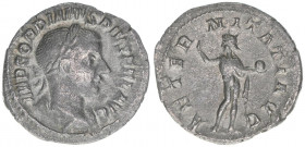 Gordianus III. Pius 238-244
Römisches Reich - Kaiserzeit. Denar subaerat. AETERNITATI AVG
1,85g
RIC 111
ss/vz
