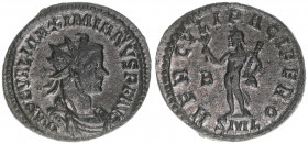 Maximianus 286-310
Römisches Reich - Kaiserzeit. Antoninian. HERCVLI PACIFERO
Rom
3,76g
Kampmann 120.31
vz