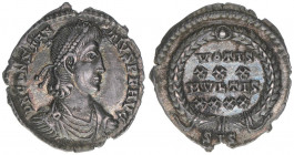 Constantius II. 337-361
Römisches Reich - Kaiserzeit. Siliqua, ohne Jahr. VOTIS XXX MVLTIS XXXX Siscia
2,07g
Kampmann 147.85
vz-