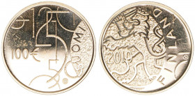 100 Euro, 2010
Finnland. 150 Jahre finnische Währung. Gold
5,65g
KM 150
stfr