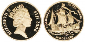 10 Dollars, 2006
Fiji Islands. 999. Gold
1,24g
PP