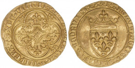 Karl VI. 1380-1422
Frankreich. Ecu dór, ohne Jahr. Gold
3,88g
Fb.293
vz+