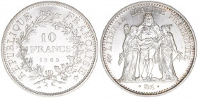 10 Francs, 1965
Frankreich. Silber. 24,84g
Schön 236
stfr-