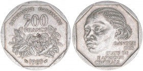 500 Francs, 1985
Gabun. Kupfer-Nickel. 11,07g
Schön 13
vz-