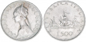 500 Lire, 1961
Italien. 11,02g. Schön 97
ss/vz