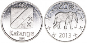 Essai
Katanga. 20 Francs, 2013. 5,85g
stfr