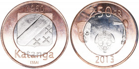 Essai
Katanga. 250 Francs, 2013. Bimetall
16,11g
stfr