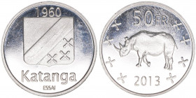 Essai
Katanga. 50 Francs, 2013. 8,03g
stfr