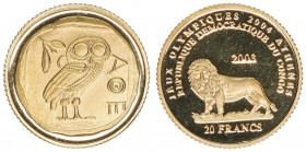 20 Francs, 2003
Kongo. 999. Gold
1,24g
PP