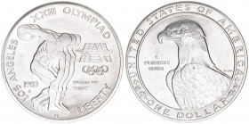 One Dollar, 1983
Vereinigte Staaten von Amerika. XXIII. Olympische Spiele Los Angeles. 26,52g
stfr