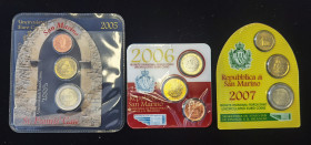 San Marino
Weltmünzen. 2005, 2006, 2007. Lot no return - Umtausch ausgeschlossen