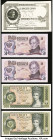 Austria National Bank 100 Schilling 1969 (ND 1970) Pick 145a Two Consecutive Examples Crisp Uncirculated (2); 50 Schilling 1970 (ND 1972) Pick 143a Tw...