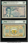 Belgian Congo Banque Centrale du Congo Belge 1000 Francs 1.10.1958 Pick 35 PMG Very Fine 25; Morocco Banque d'Etat du Maroc 100 Francs 1.8.1943 Pick 2...