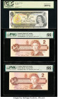 Canada & New Zealand Group Lot of 9 Examples PMG Gem Uncirculated 66 EPQ (3); Gem Uncirculated 65 EPQ (3); PCGS Superb Gem New 68PPQ; Gem New 66PPQ; G...